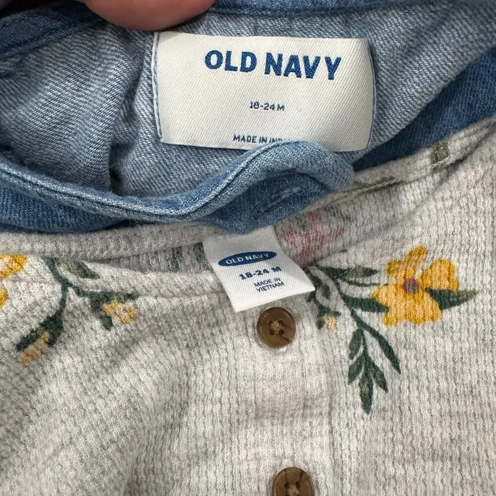 Baby Gap & Old Navy Lot of Girls Dresses Top Sz 18-24 Months Floral Boho